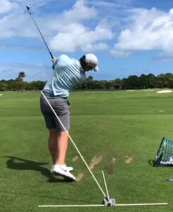 Rory Practicing on Swing plane Perfector